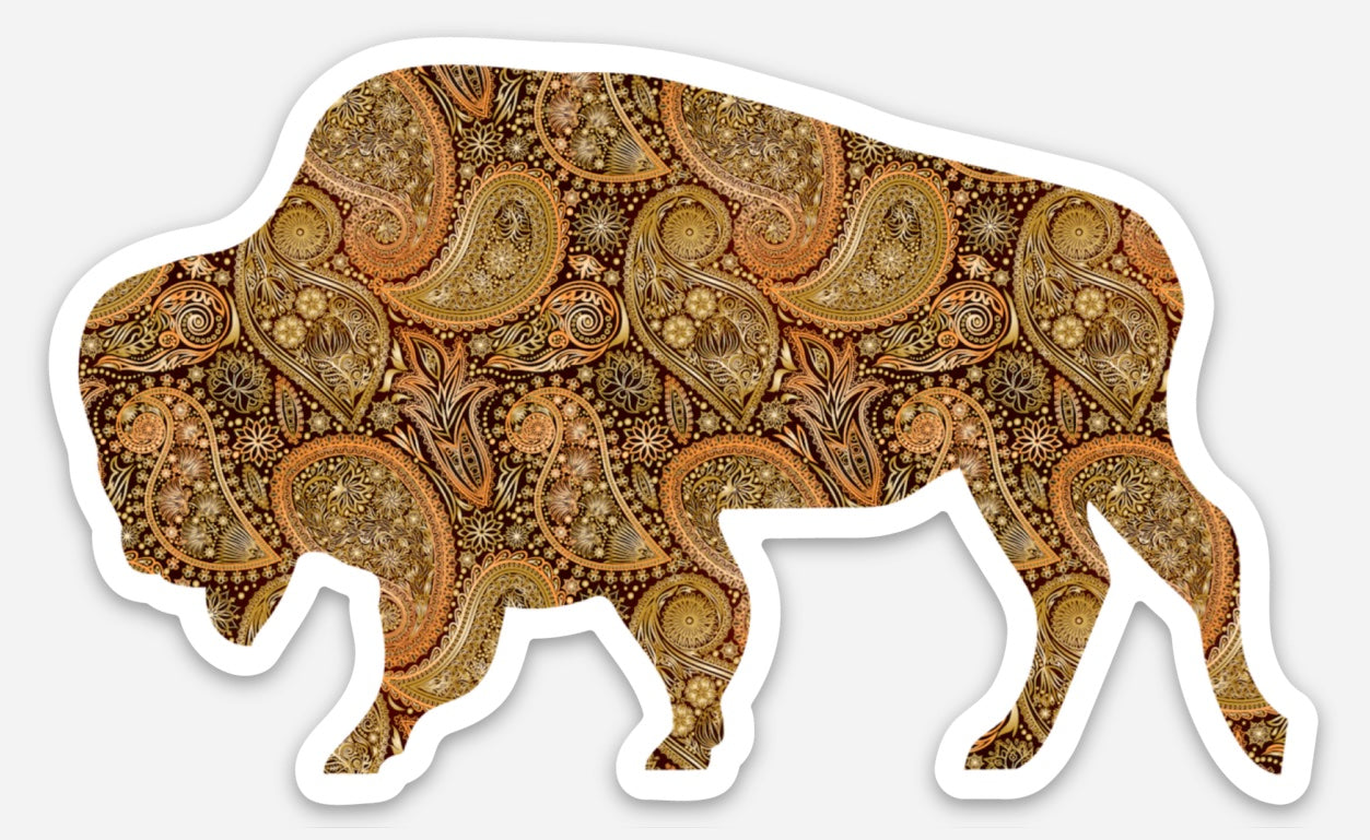 Set of Four - Large Animal Paisley Silhouettes - Stickers