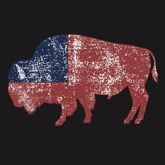 Unisex Premium T-shirt - Red White and Blue Bison