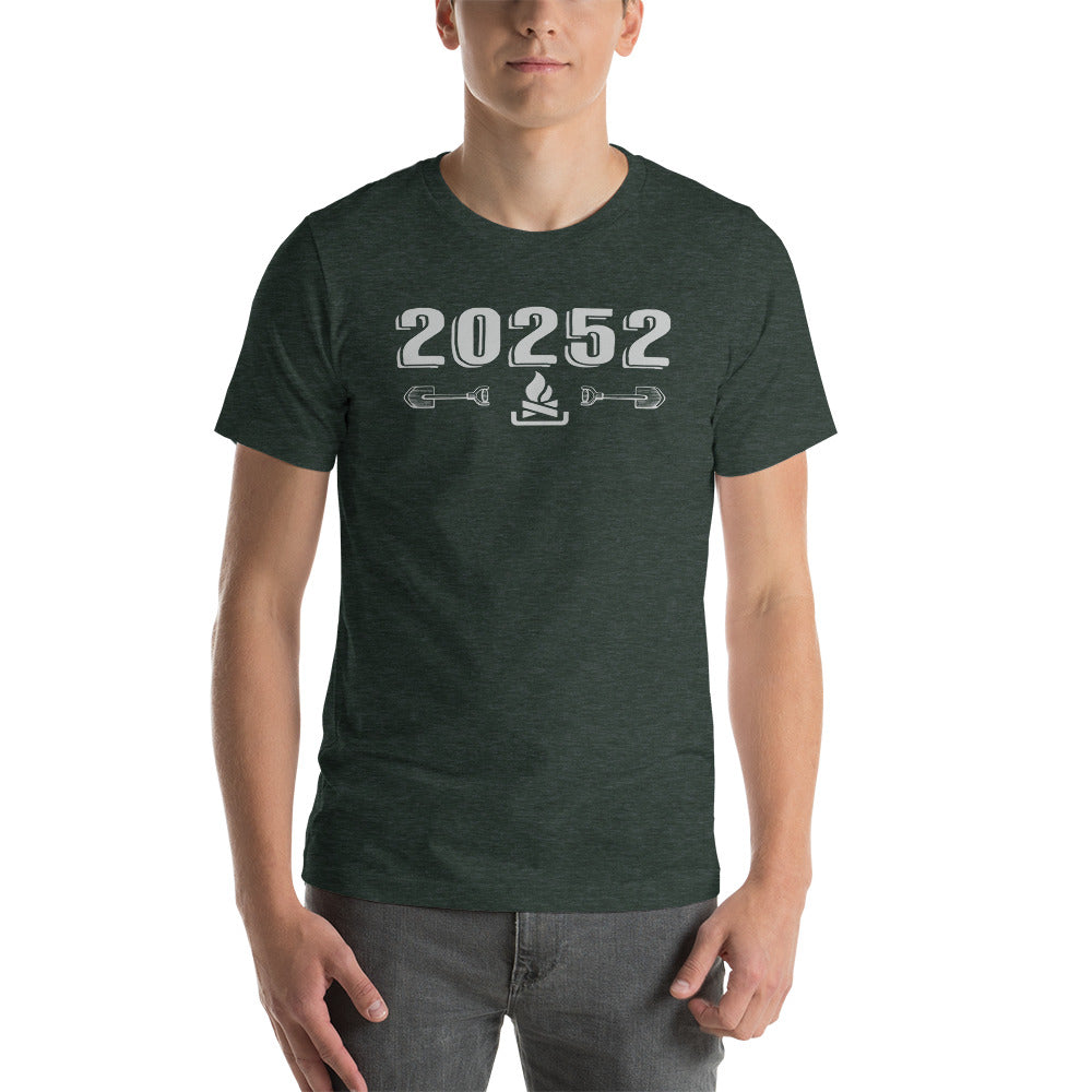 Unisex Premium T-shirt - 20252 with Campfire Icon and Shovels