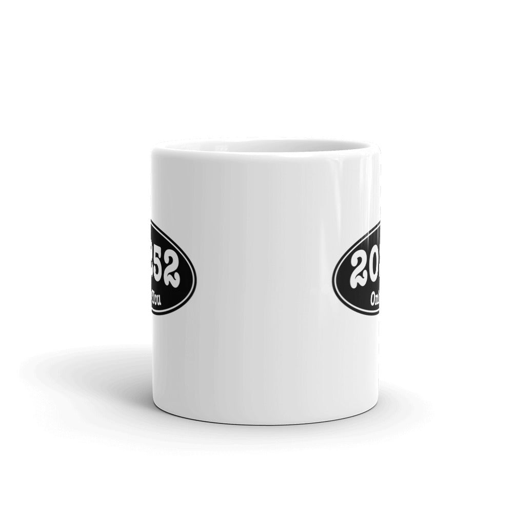 White Glossy 11 oz. Mug - 20252 Black and White Oval